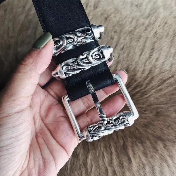 Chrome Hearts 新作黒レザーベルト - 画像 (4)