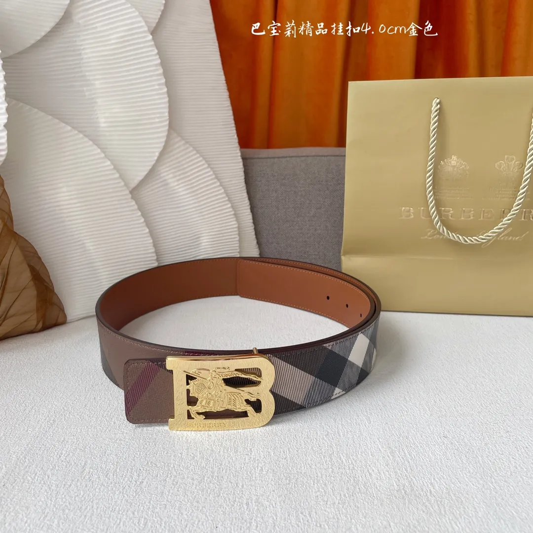 BURBERRY新作クラシックチェックPVCベルトブラウン - 画像 (3)