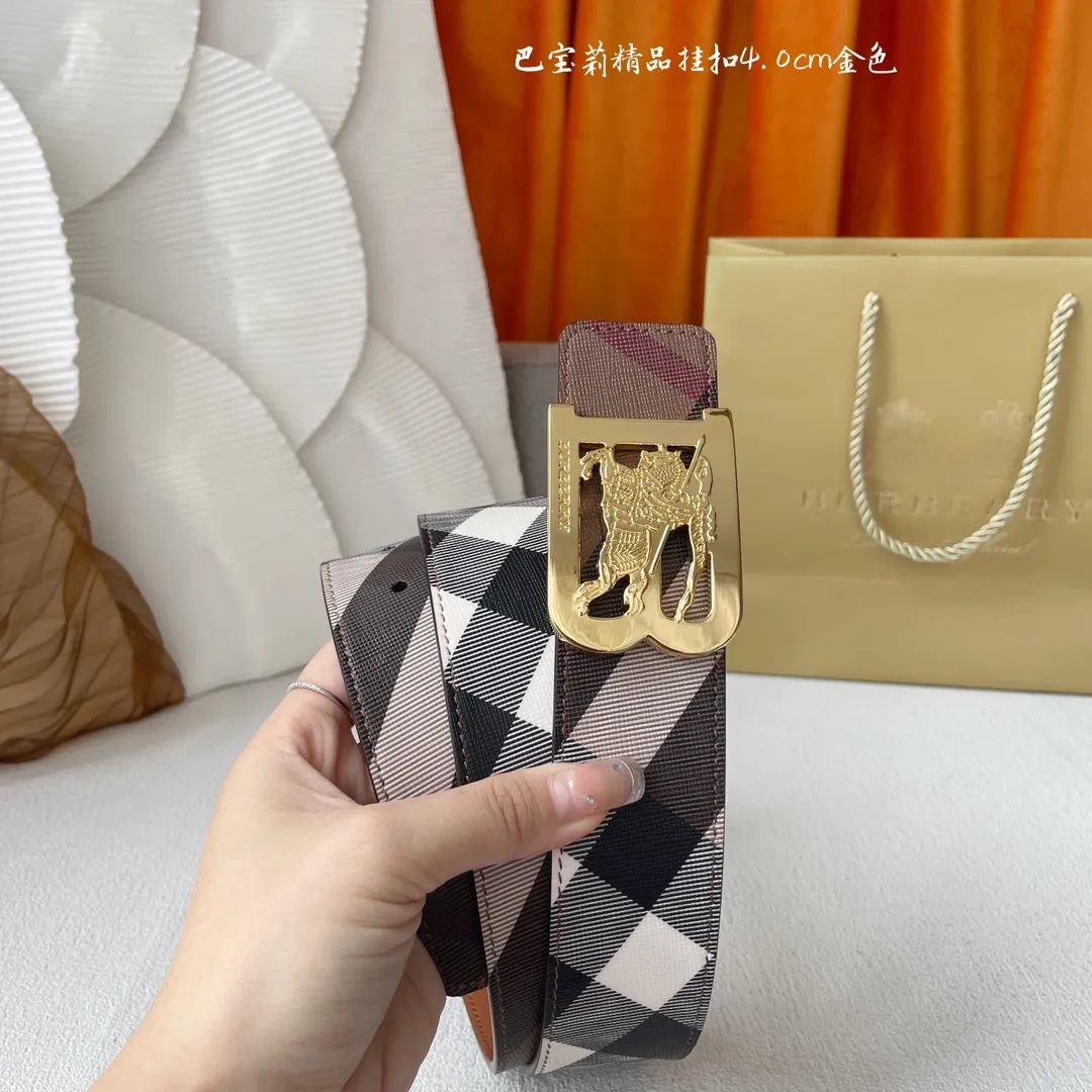 BURBERRY新作クラシックチェックPVCベルトブラウン - 画像 (4)