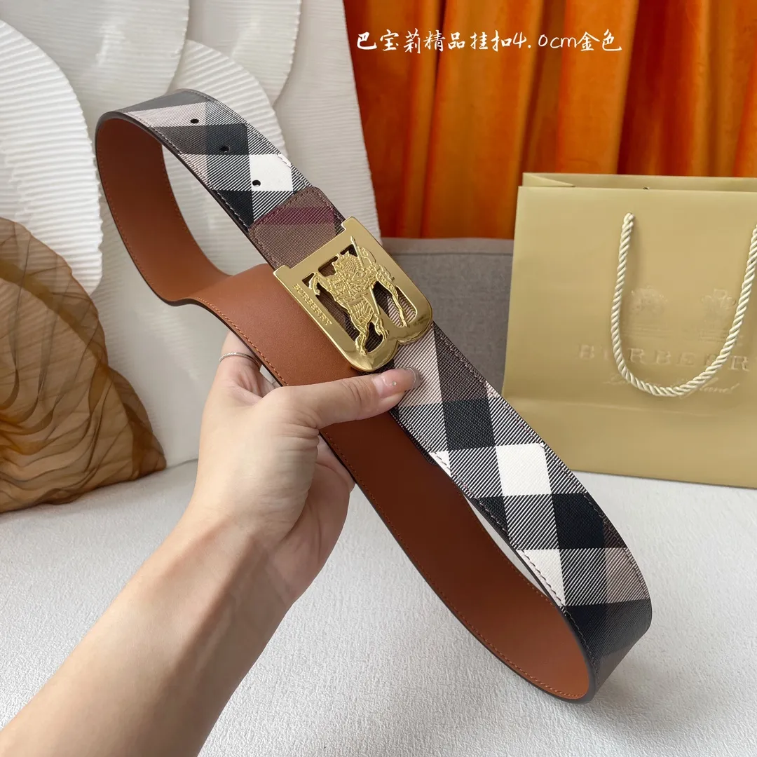 BURBERRY新作クラシックチェックPVCベルトブラウン - 画像 (7)