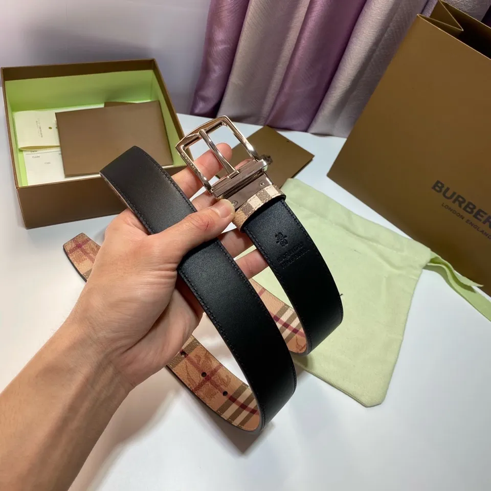 バーバリー 新作 ベージュ チェック柄ベルト - 画像 (5)