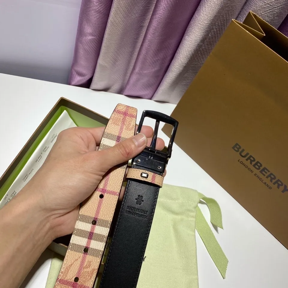 バーバリー 新作 ピンクチェック ベルト - 画像 (6)