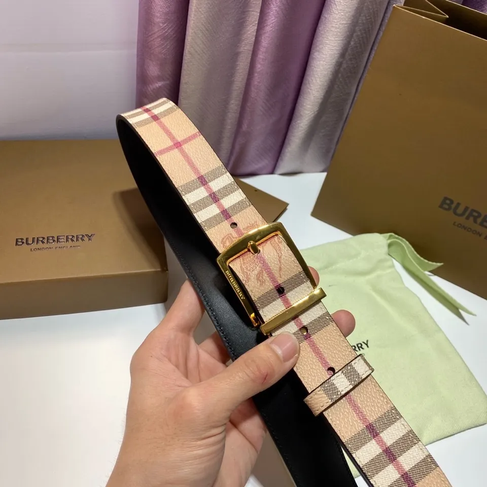 バーバリー新作ベルトチェック柄ゴールドバ buckle - 画像 (6)