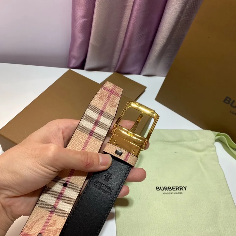 バーバリー新作ベルトチェック柄ゴールドバ buckle - 画像 (7)