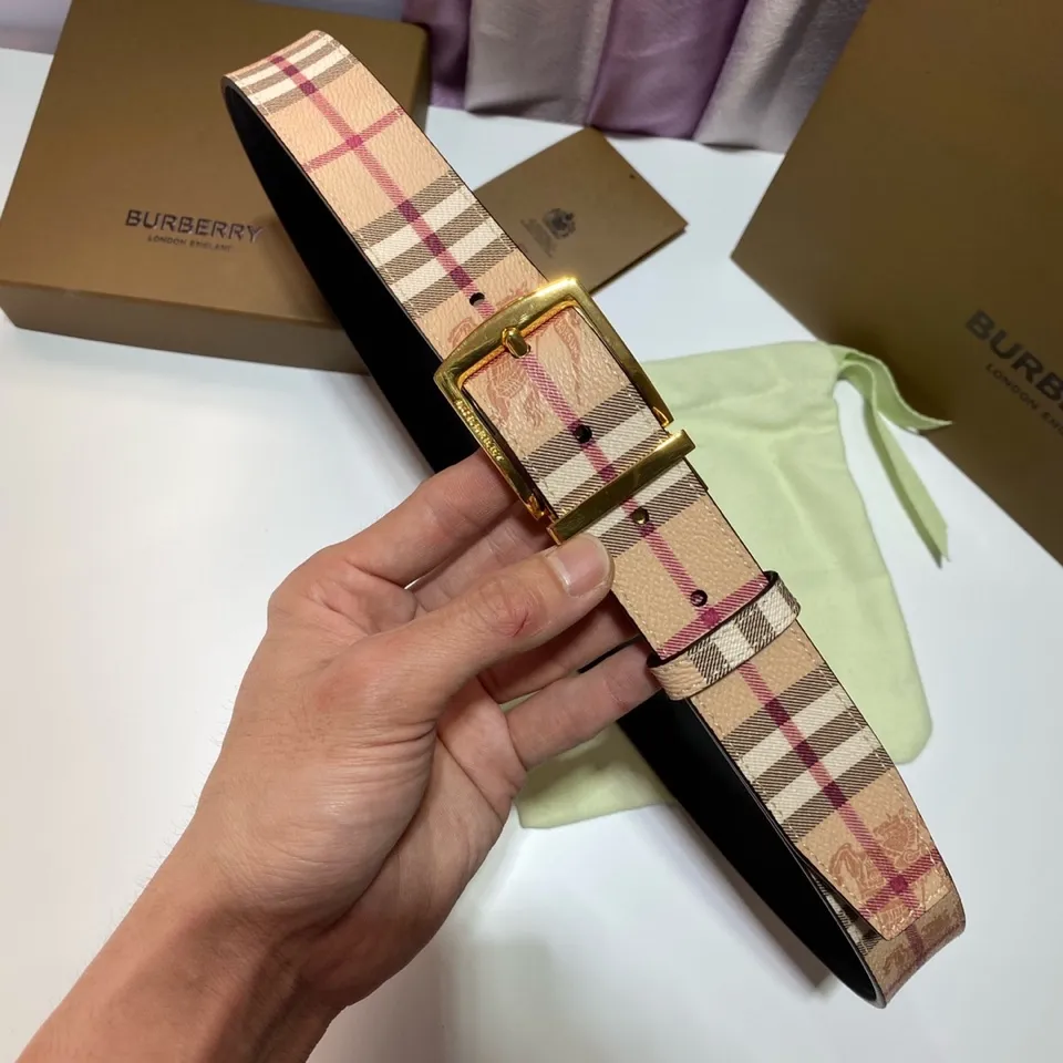 バーバリー新作ベルトチェック柄ゴールドバ buckle - 画像 (9)