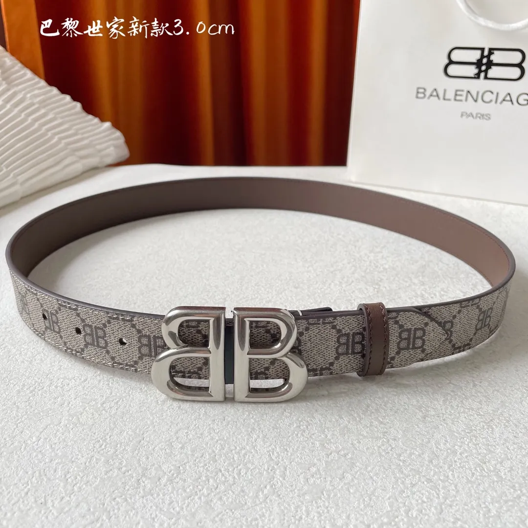BALENCIAGA ベージュ レトロバックルベルト 3.0cm - 画像 (6)