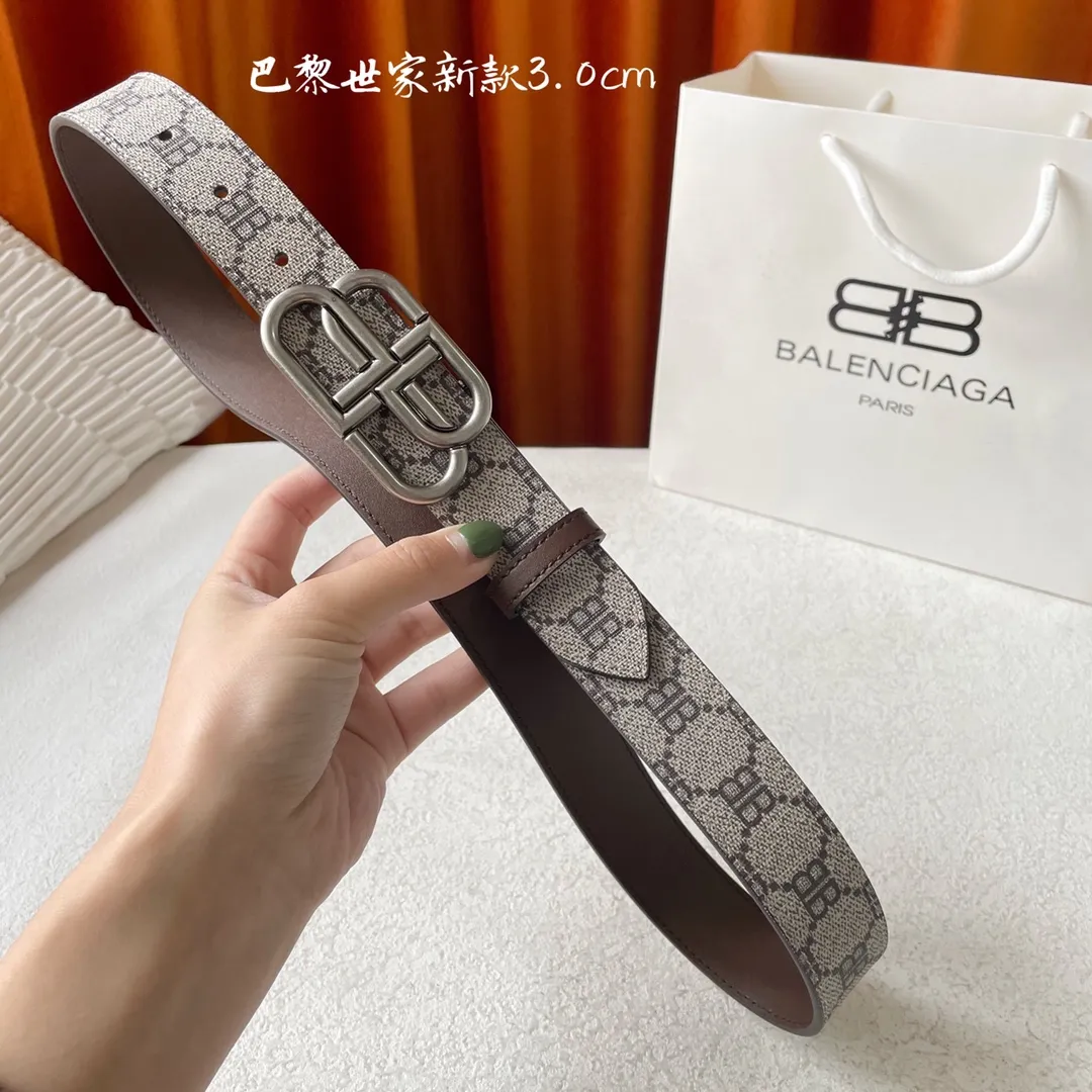 BALENCIAGA ベージュレトロバックルベルト3.0cm - 画像 (7)