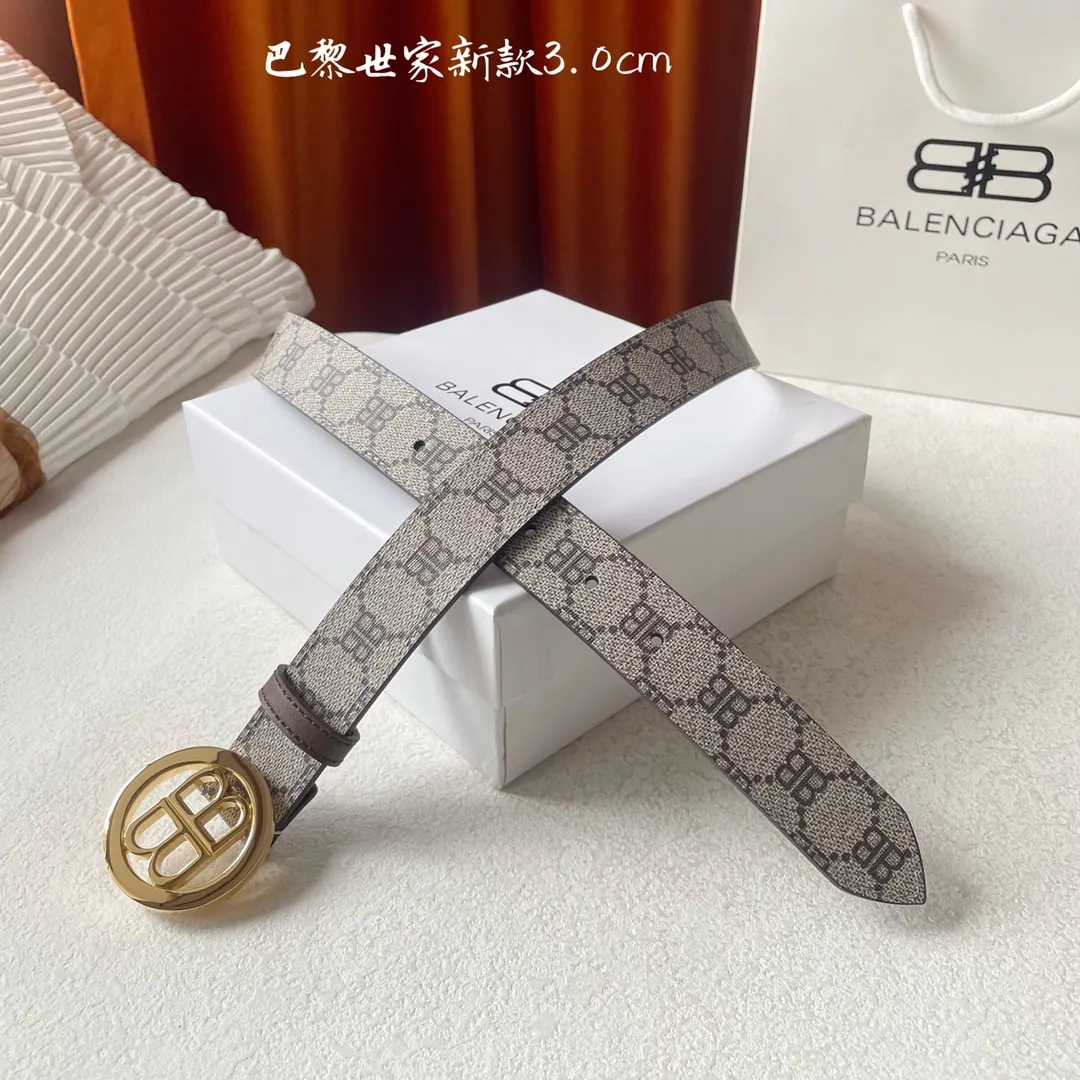 BALENCIAGAベージュクラシックスタイルベルト - 画像 (4)