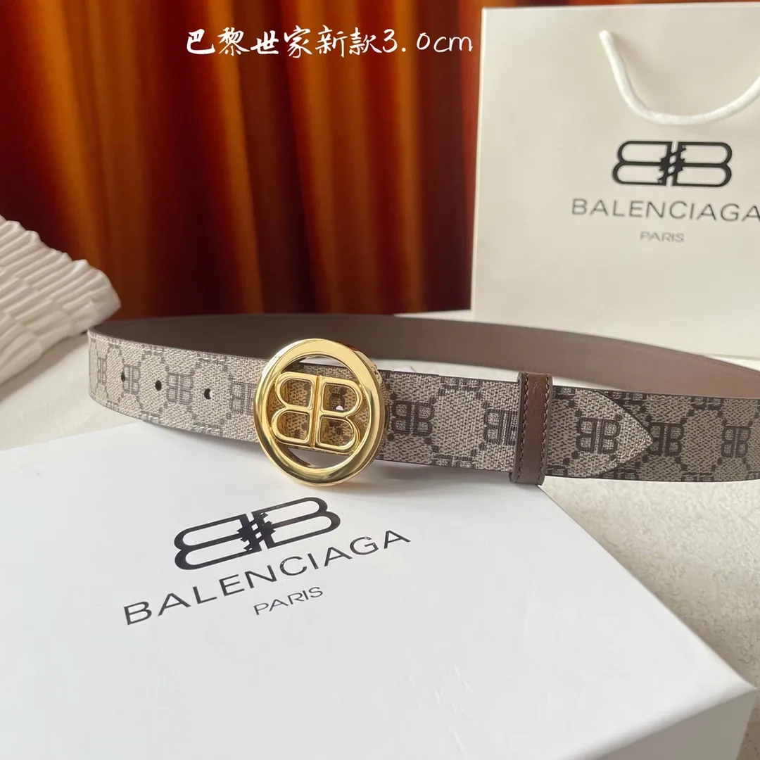 BALENCIAGAベージュクラシックスタイルベルト - 画像 (5)