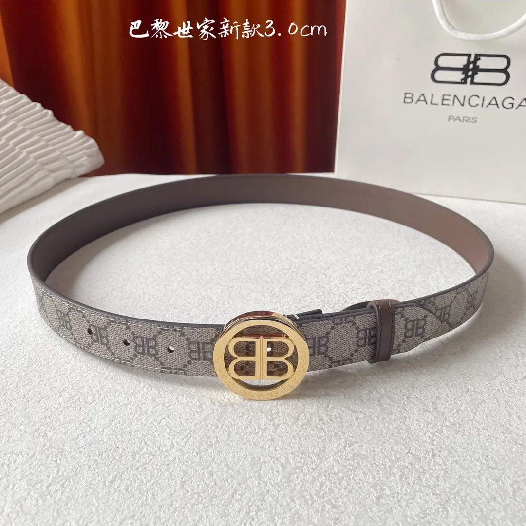 BALENCIAGAベージュクラシックスタイルベルト - 画像 (6)