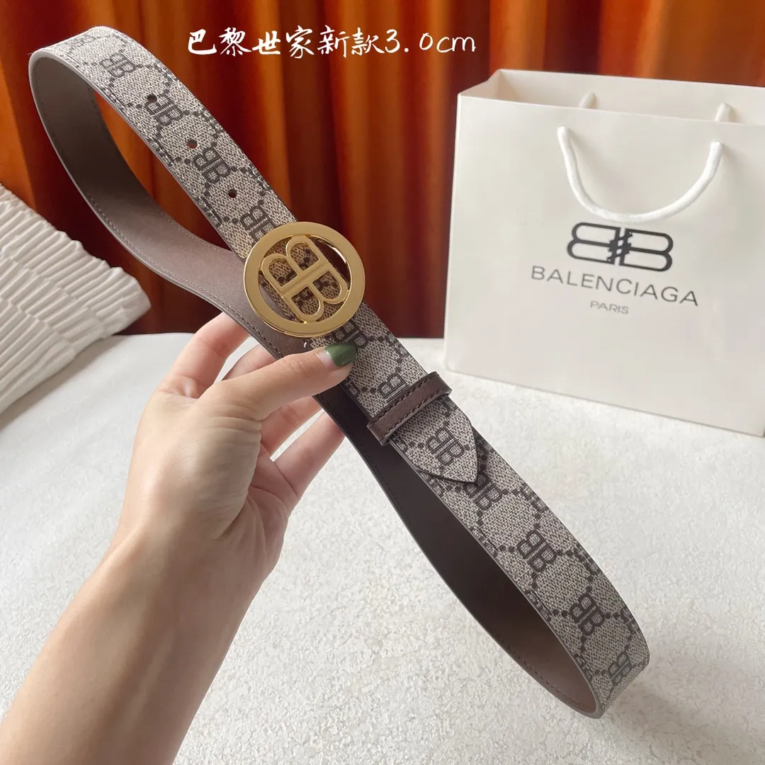 BALENCIAGAベージュクラシックスタイルベルト - 画像 (7)