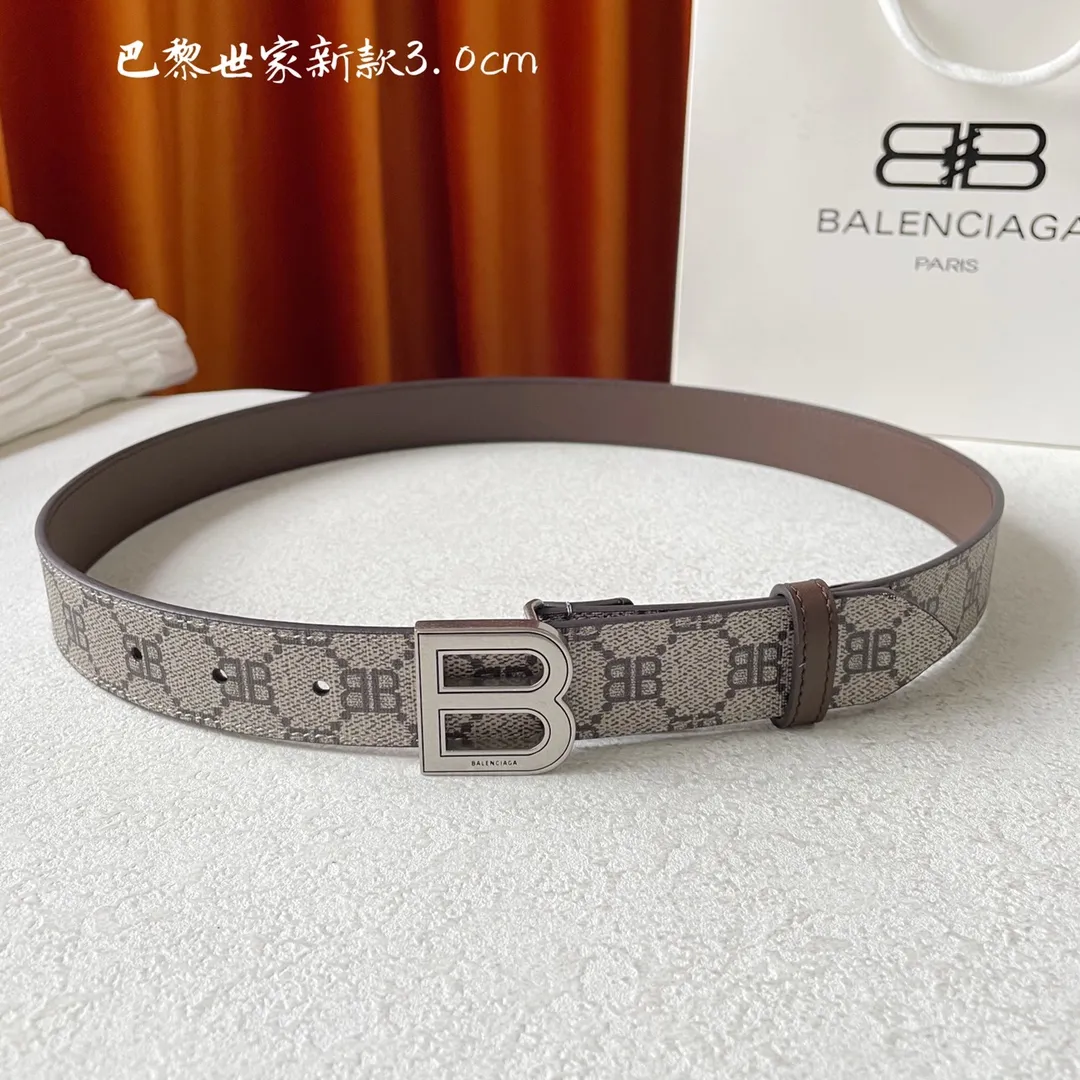 BALENCIAGA ベージュ クラシックベルト 3.0cm - 画像 (6)