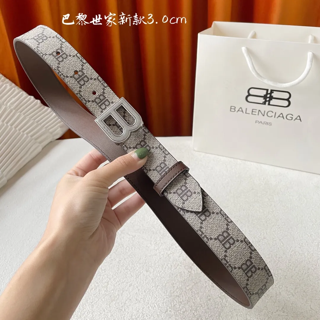 BALENCIAGA ベージュ クラシックベルト 3.0cm - 画像 (7)