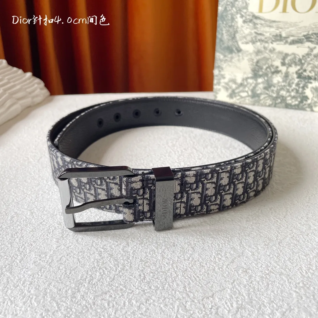 Dior 新作 40mm ベルト ブラック Oblique 柄 - 画像 (3)