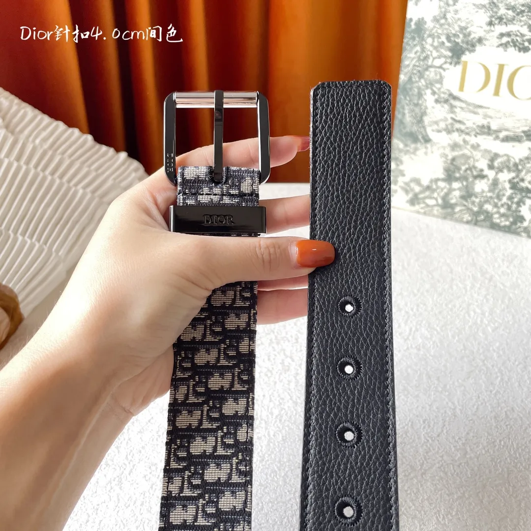 Dior 新作 40mm ベルト ブラック Oblique 柄 - 画像 (5)