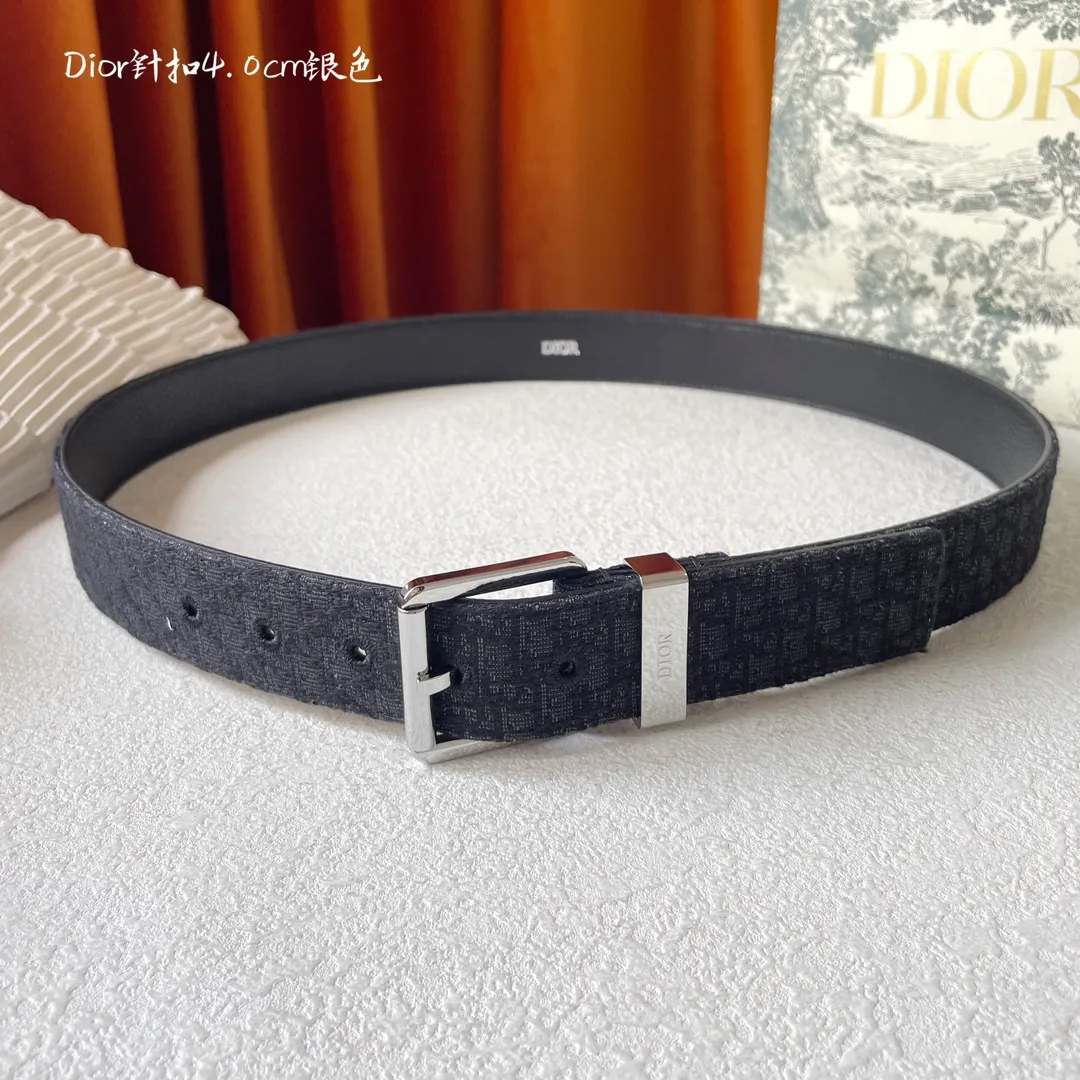Dior 新作 40mm 黒 Oblique 腰帯 - 画像 (6)