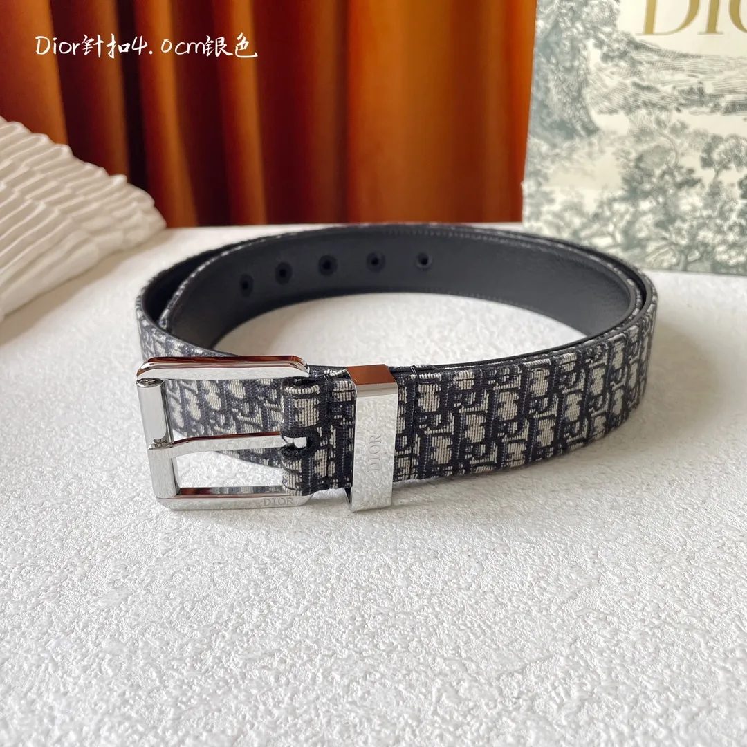 Dior 新作 40mm ブラック オブリーク ウエストバンド - 画像 (3)