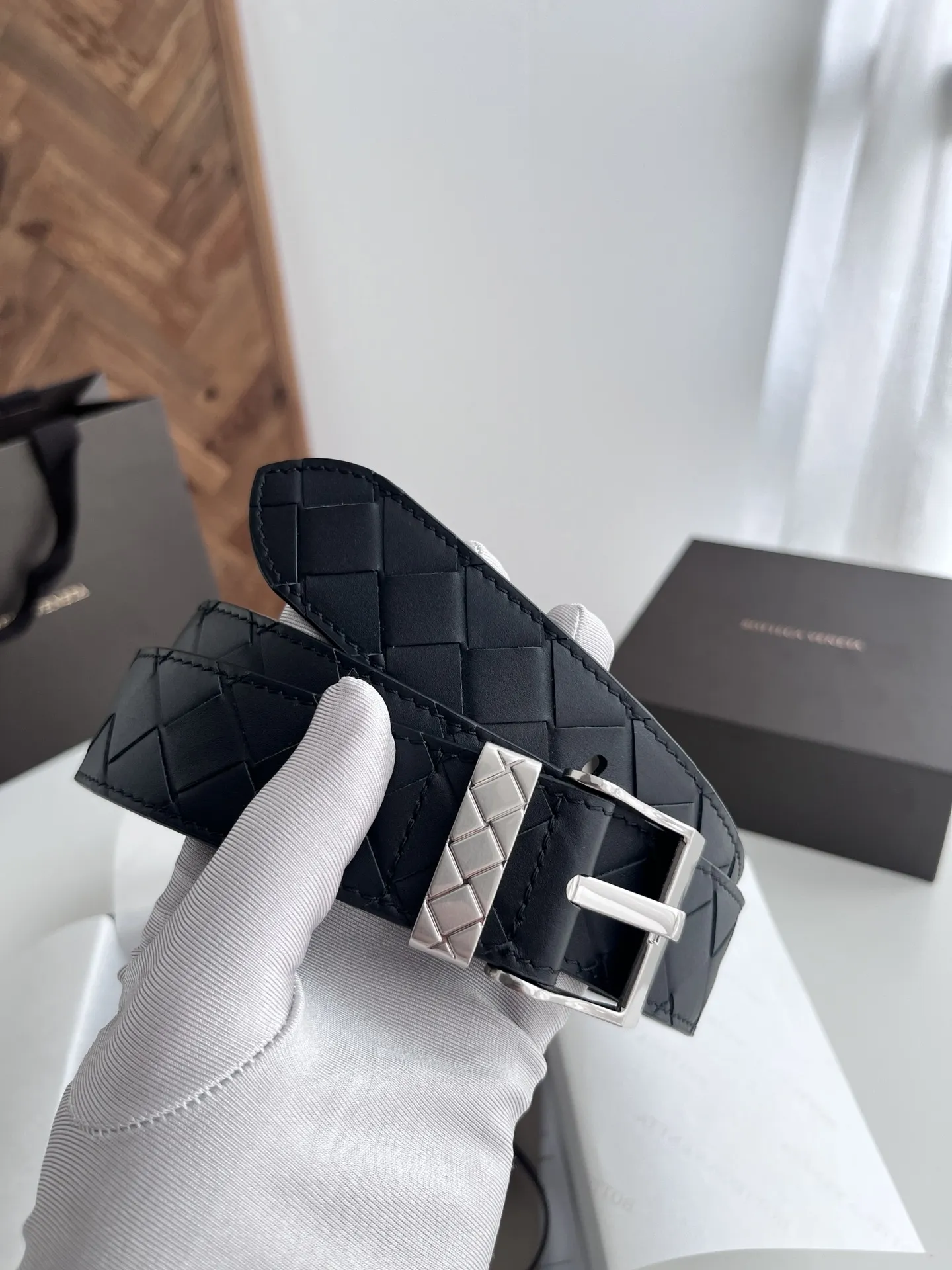 BV 2025新作黒ダブルフェイスベルト - 画像 (3)