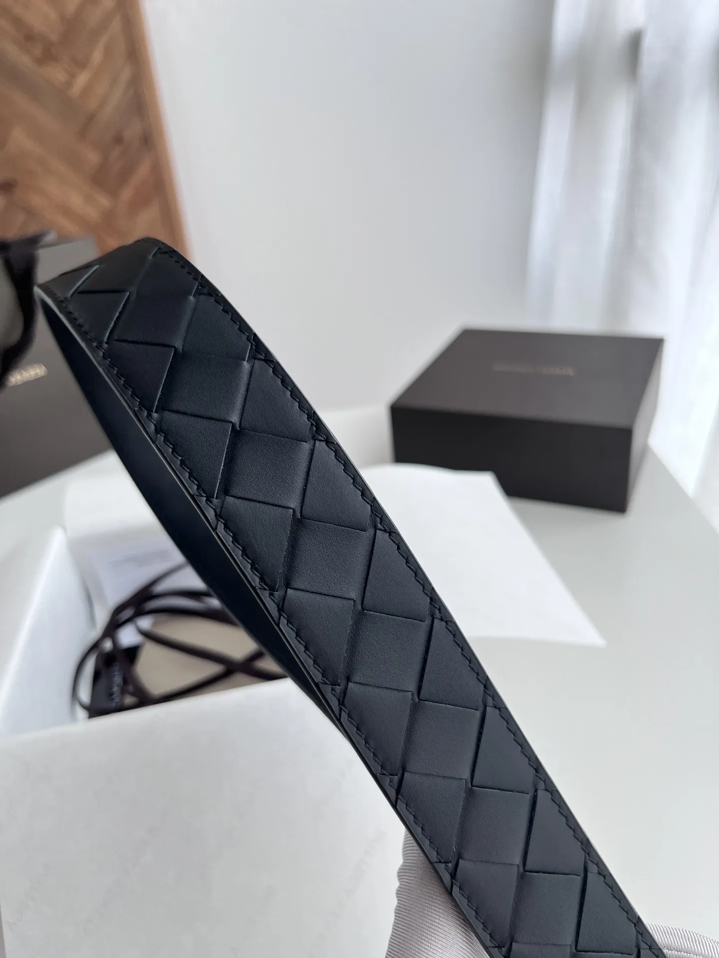 BV 2025新作黒ダブルフェイスベルト - 画像 (6)