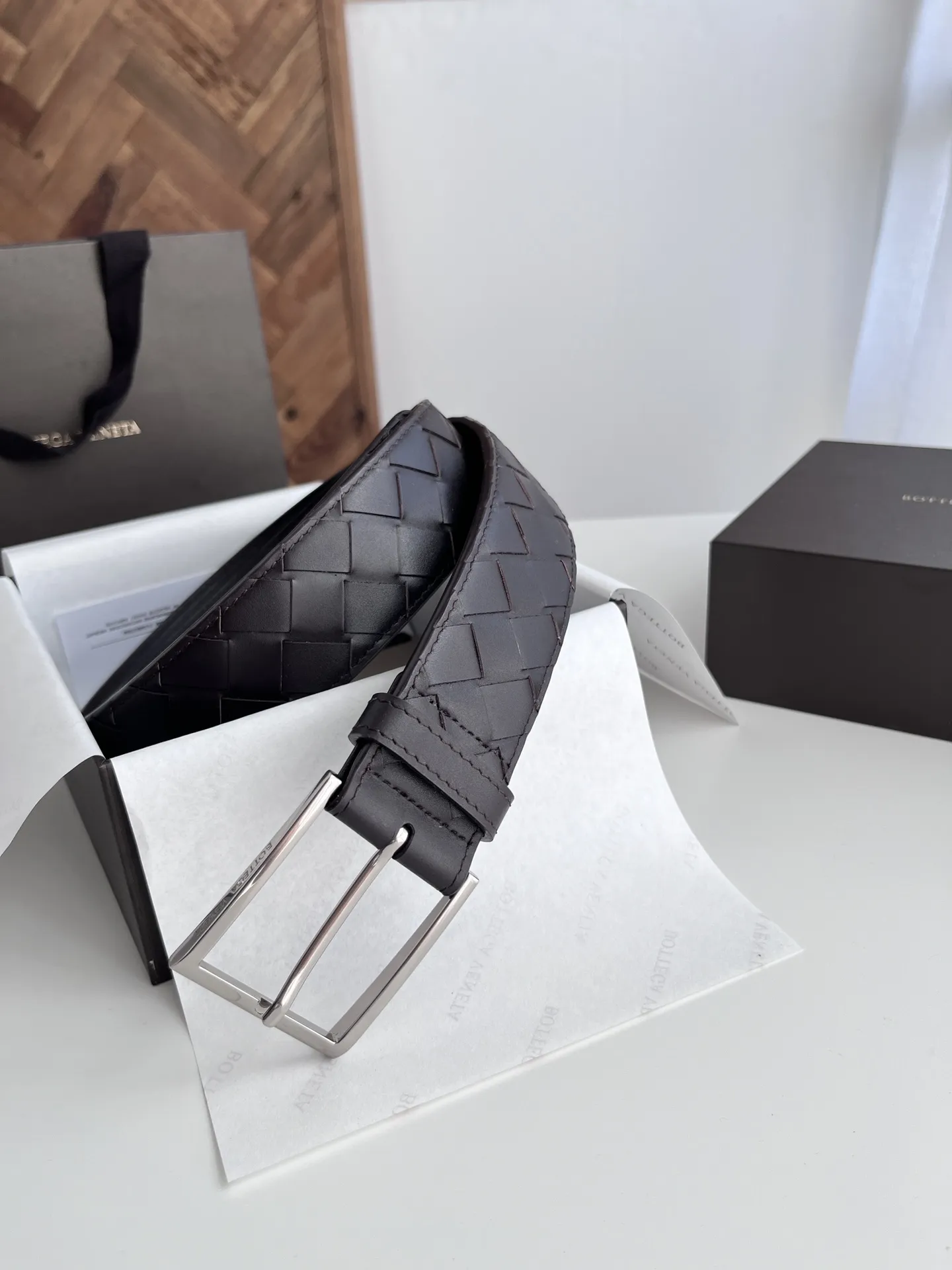 BV 2024ワイドメンズベルト コーヒー