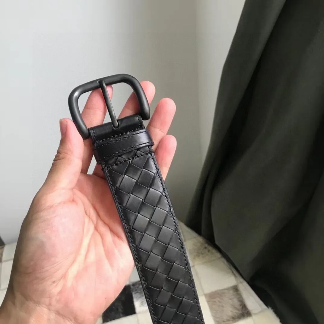 Bottega Veneta 新作黒編み込み皮ベルト - 画像 (5)