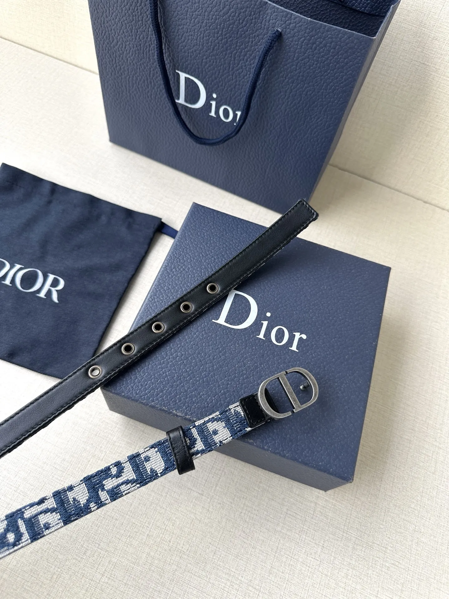 Christian Dior ブルーダブルデザイン ベルト - 画像 (6)