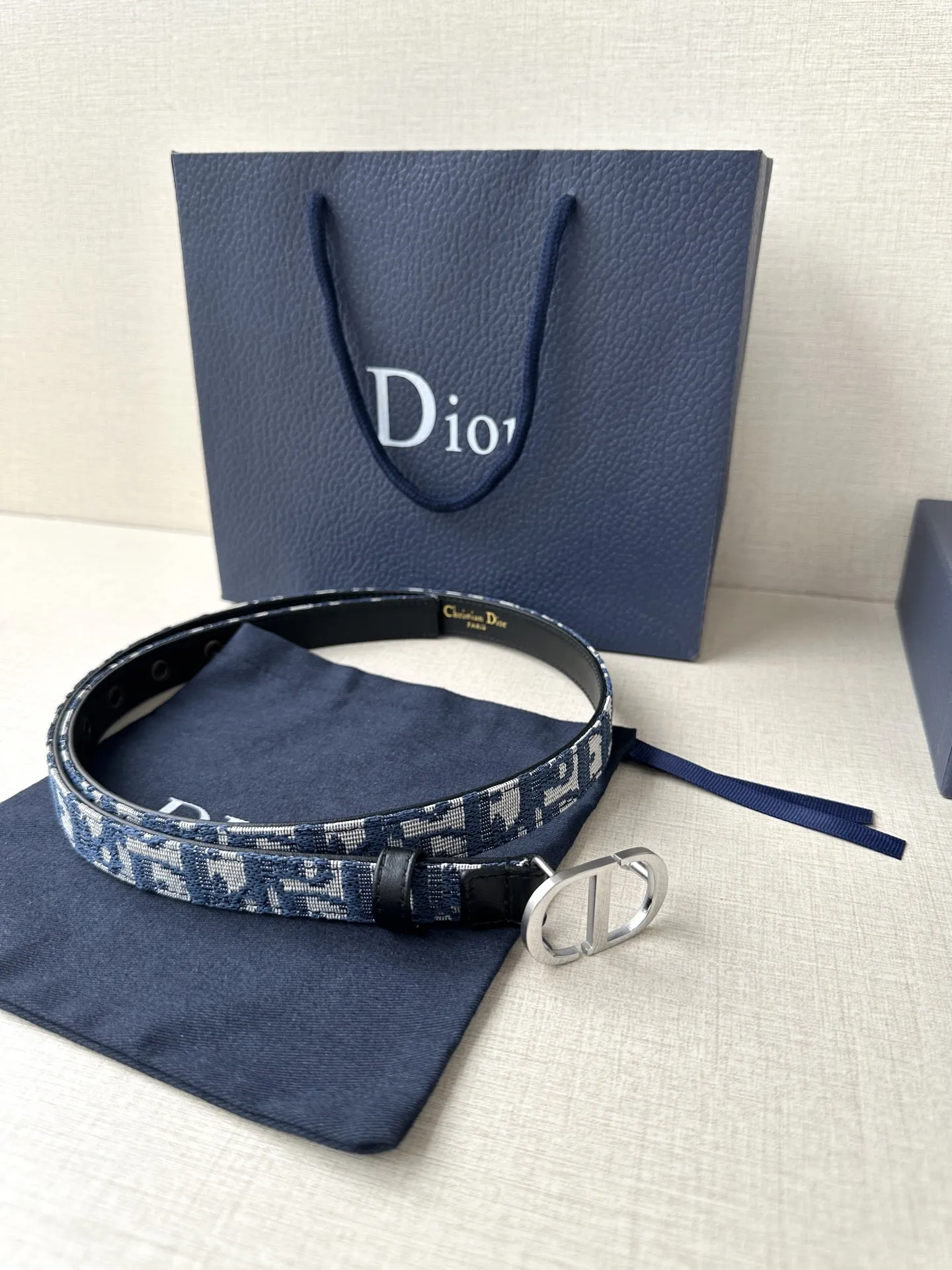 Christian Dior ブルーダブルデザイン ベルト - 画像 (4)