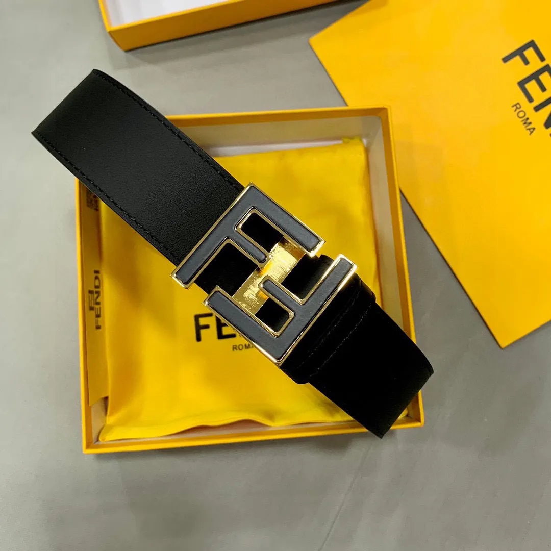 FENDI 新作 黒 FFロゴ 幅38MM ベルト - 画像 (3)