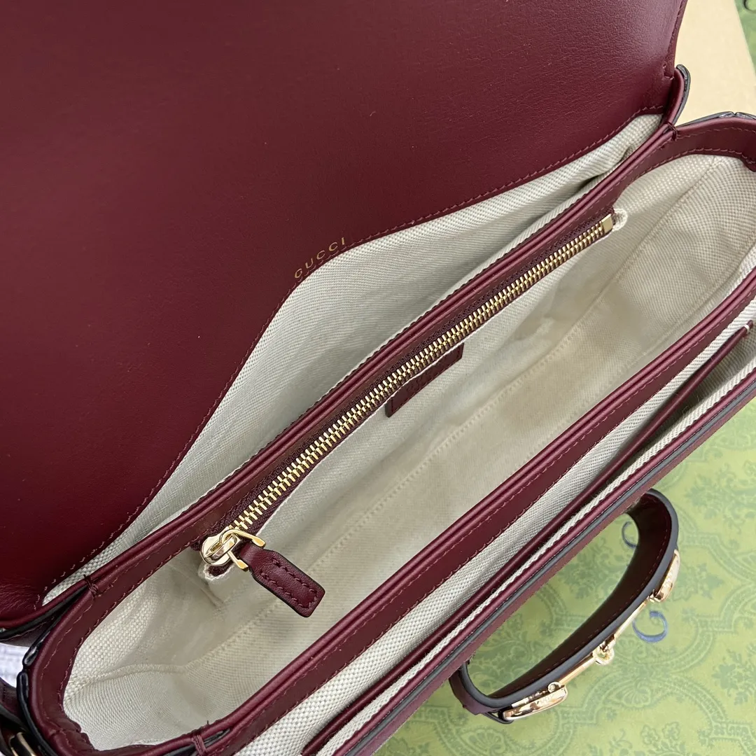 Gucci Horsebit 1955 小号肩背包 アンコラレッド - 画像 (10)