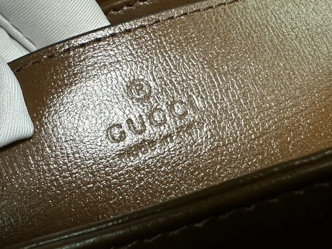 Gucci Horsebit 1955 ミニ斜め掛け鞍型バッグ 茶色 - 画像 (10)