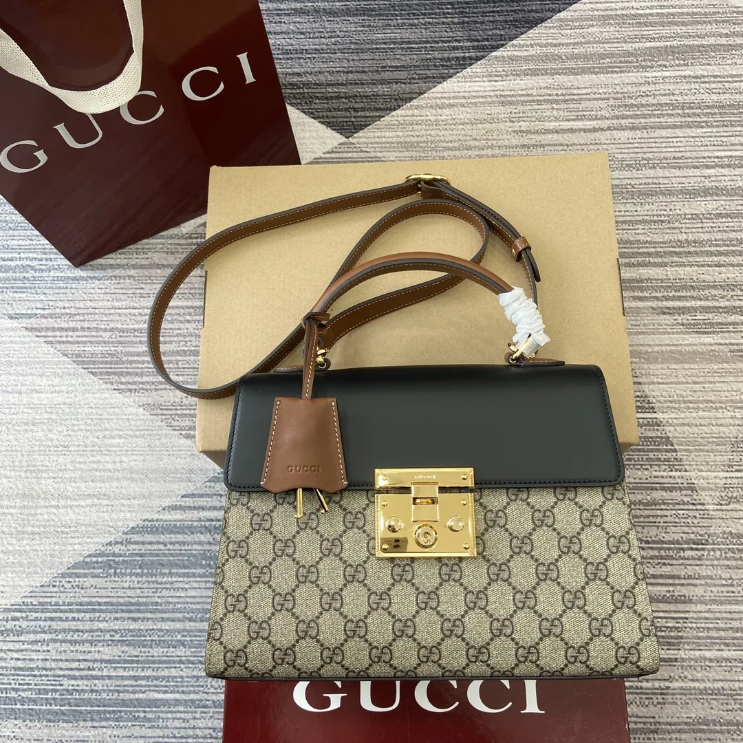 Gucci PVCクラウンオリジナルレザーバッグ