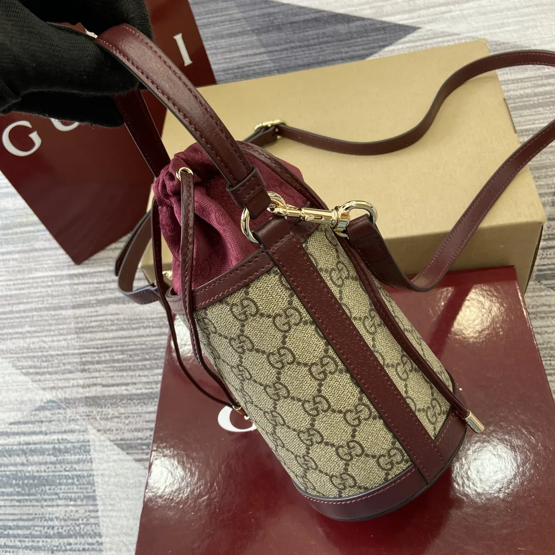 Gucci オフィディア バケットバッグ ベージュ/レッド - 画像 (4)