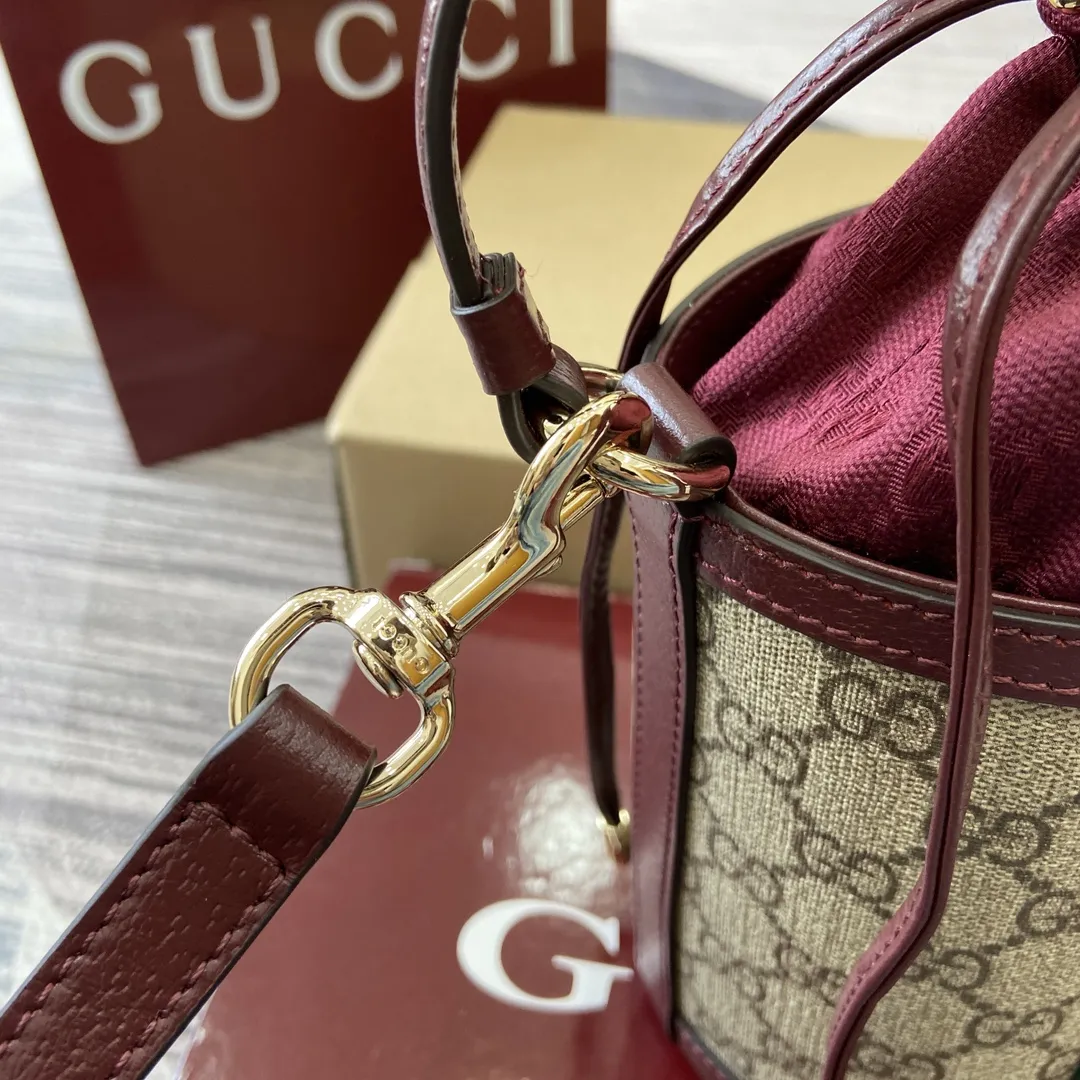 Gucci オフィディア バケットバッグ ベージュ/レッド - 画像 (9)