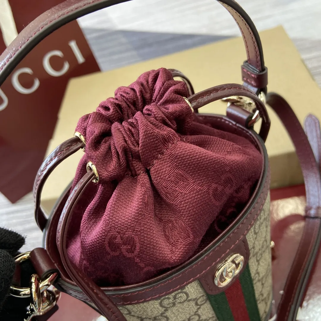 Gucci オフィディア バケットバッグ ベージュ/レッド - 画像 (11)