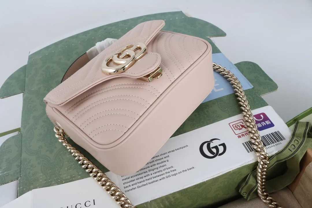 Gucci GG Marmont ピンク ショルダーバッグ - 画像 (4)