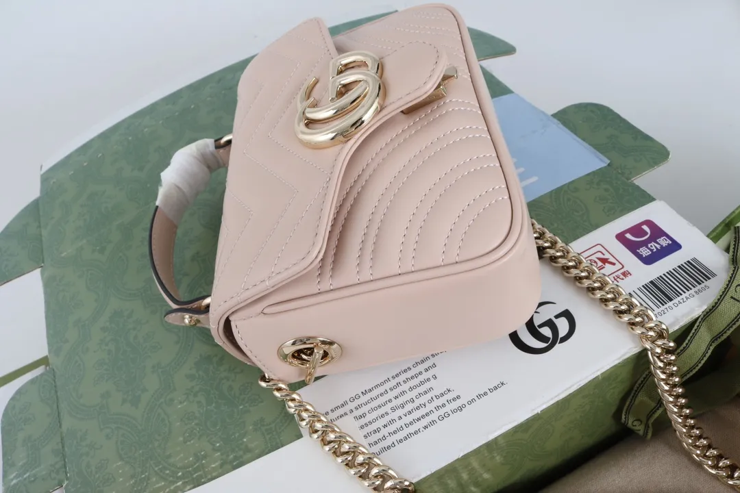 Gucci GG Marmont ピンク ショルダーバッグ - 画像 (5)