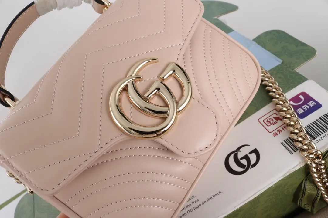 Gucci GG Marmont ピンク ショルダーバッグ - 画像 (6)