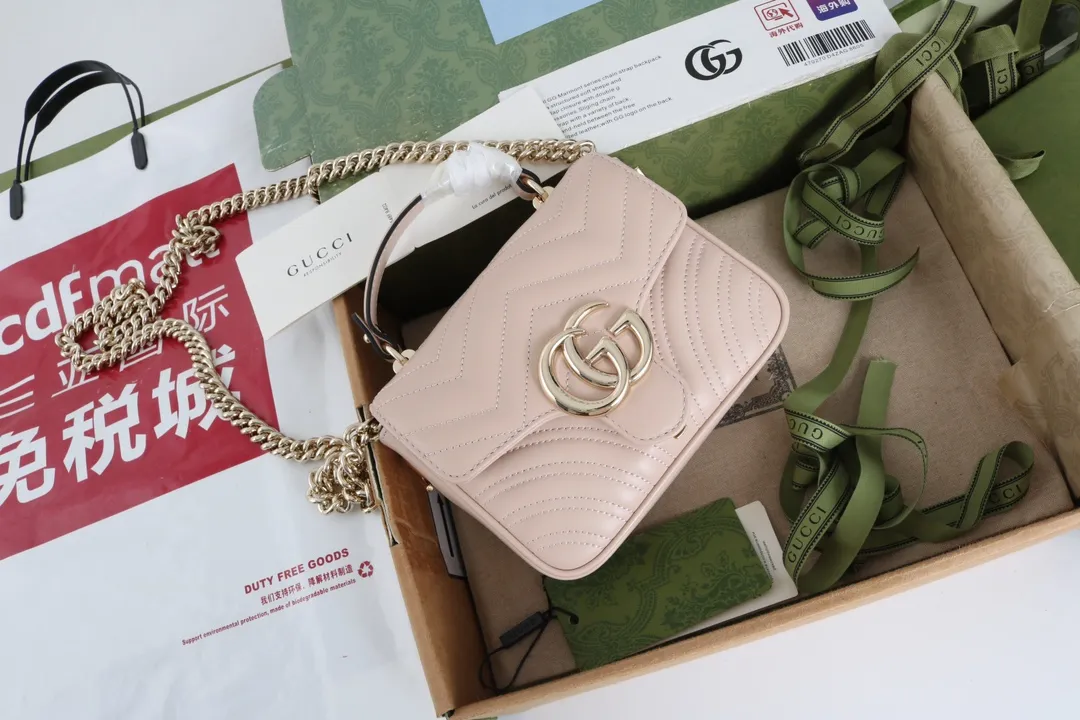 Gucci GG Marmont ピンク ショルダーバッグ - 画像 (8)