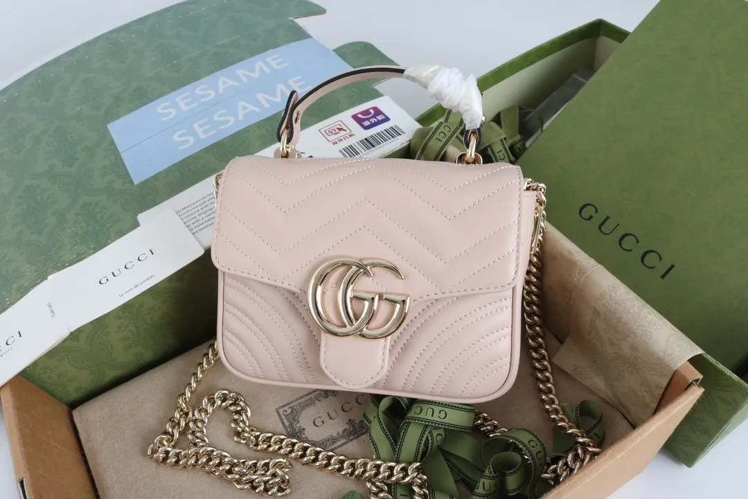 Gucci GG Marmont ピンク ショルダーバッグ - 画像 (9)