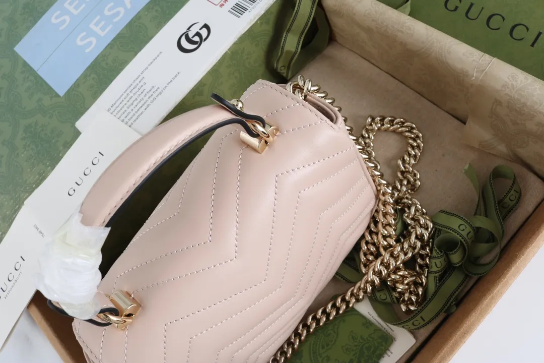 Gucci GG Marmont ピンク ショルダーバッグ - 画像 (11)