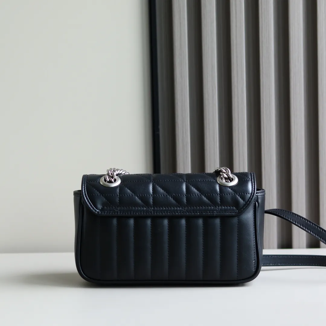 Gucci GG Silver marmont ミニショルダーバッグ ブラック - 画像 (10)