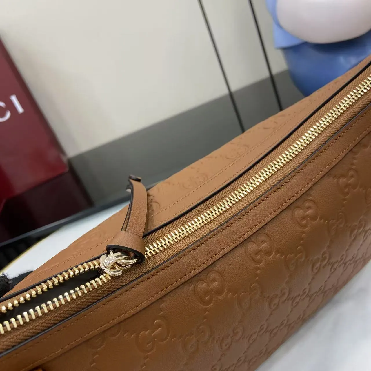 Gucci 2025秋冬ブラウンGGプリントショルダーバックパック - 画像 (8)