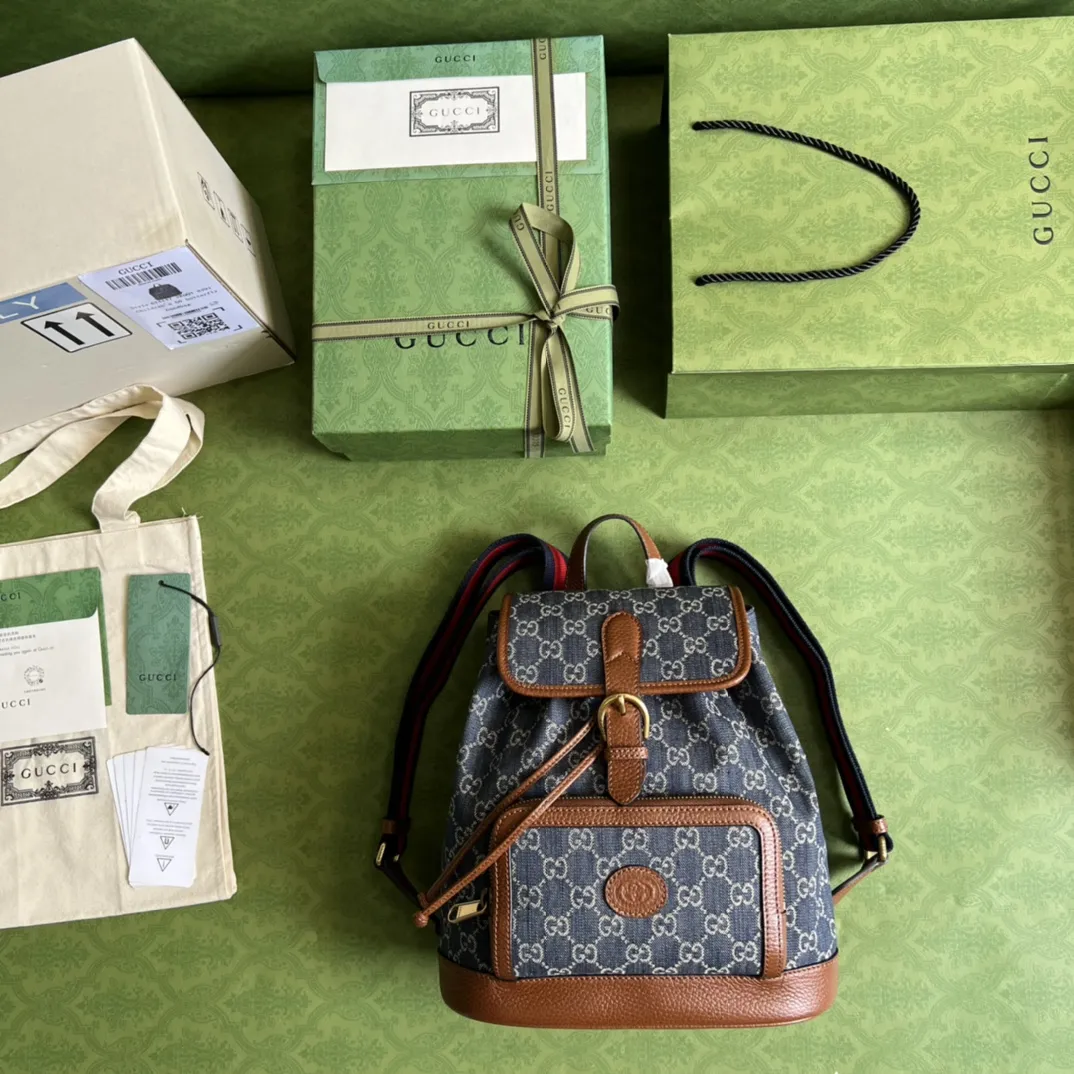 Gucci ブルーGGデニムバックパック - 画像 (10)