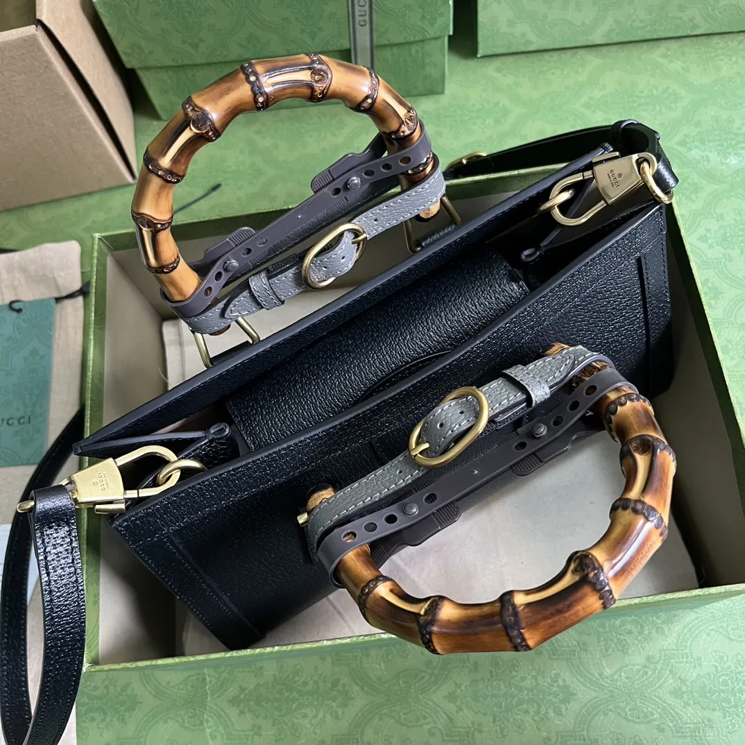 Gucci Diana竹製スモールショルダーバッグ ブラックレザースタイル - 画像 (7)