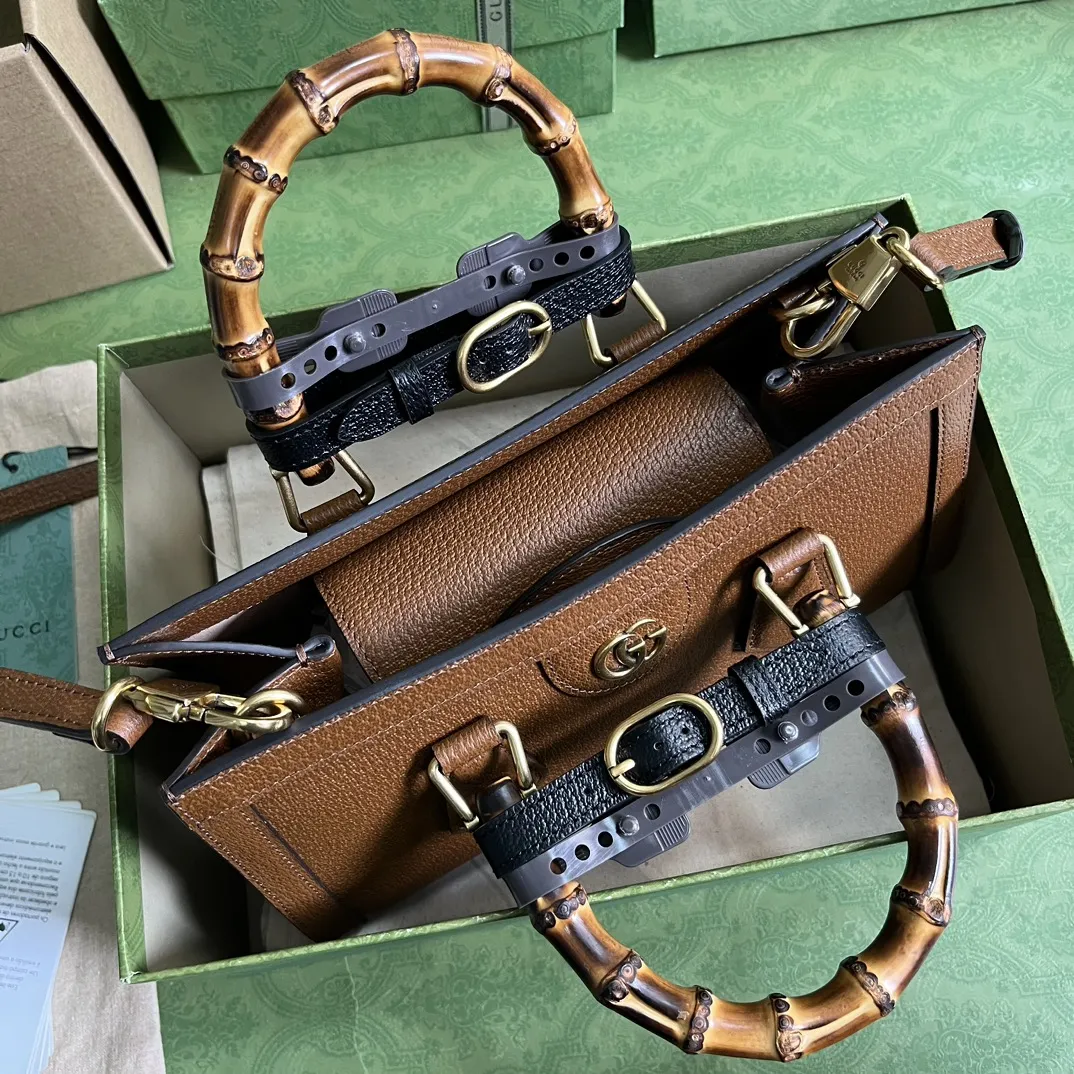 Gucci Diana竹節トランペットショルダーバッグ 茶色 Cosmogonie - 画像 (7)