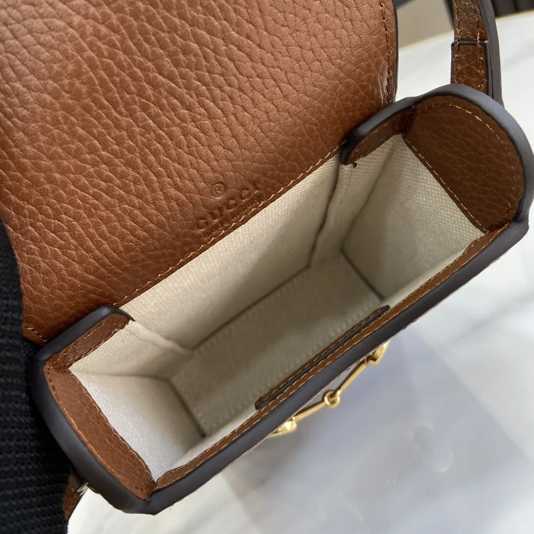 Gucci ホースビット1955ミニバッグ 茶色/ブルーデニム - 画像 (10)