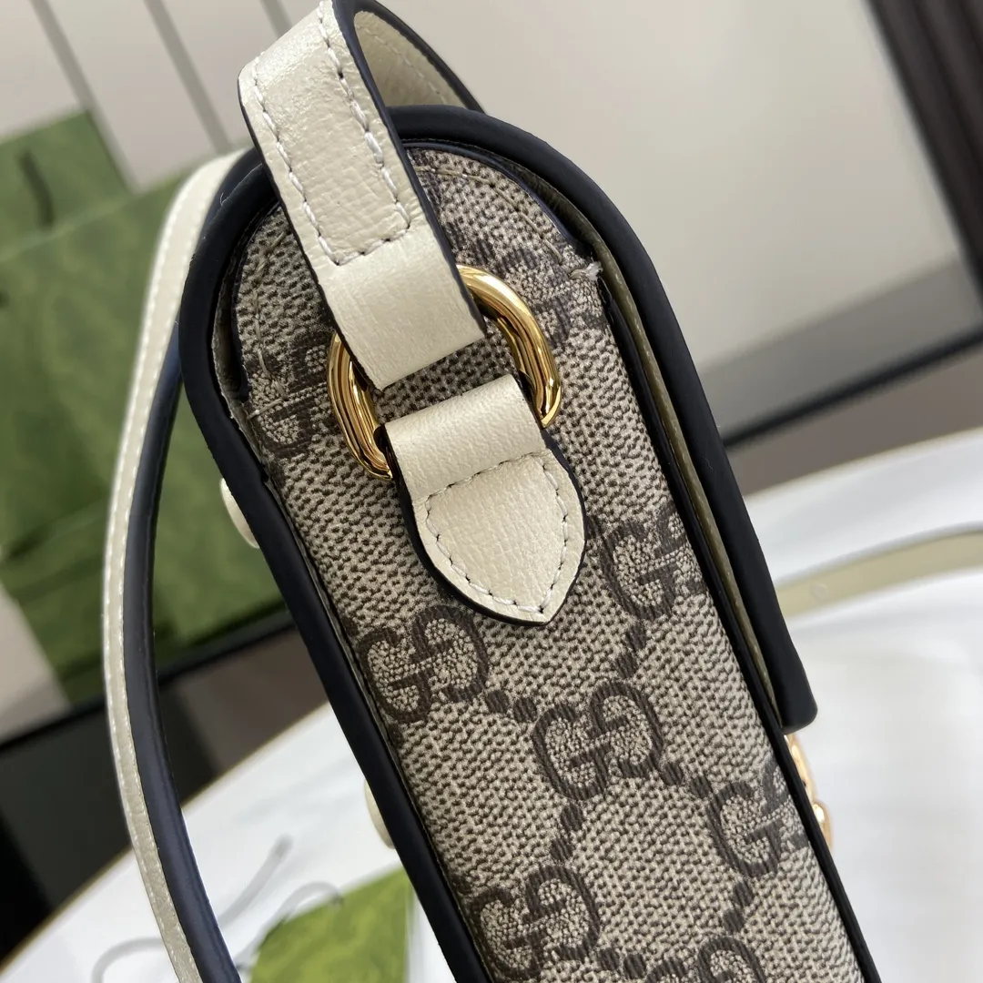 Gucci ホースビット1955 ミニバッグ ホワイトPVC - 画像 (7)