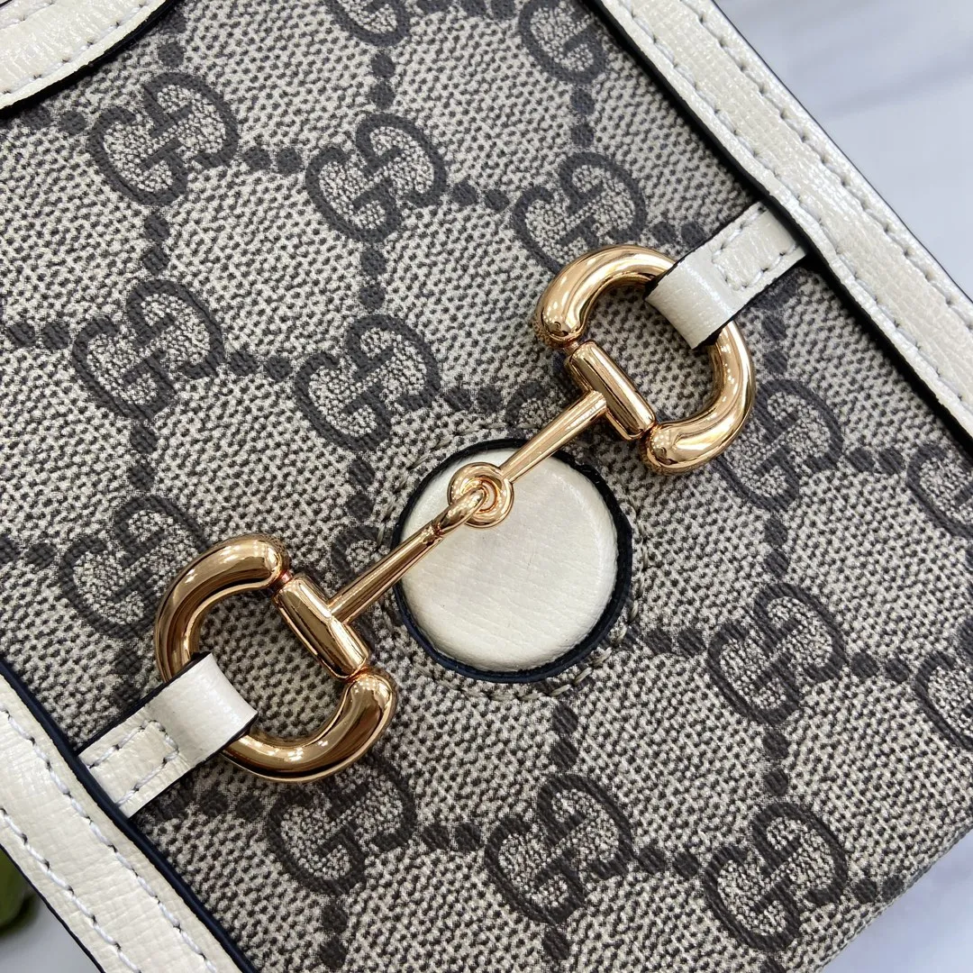 Gucci ホースビット1955 ミニバッグ ホワイトPVC - 画像 (9)