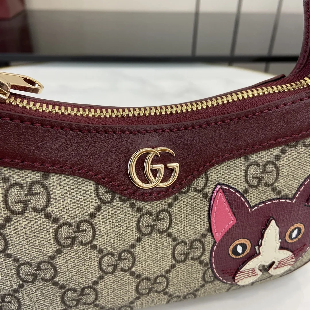 Gucci 猫柄ミニショルダーバッグ 茶色 - 画像 (6)