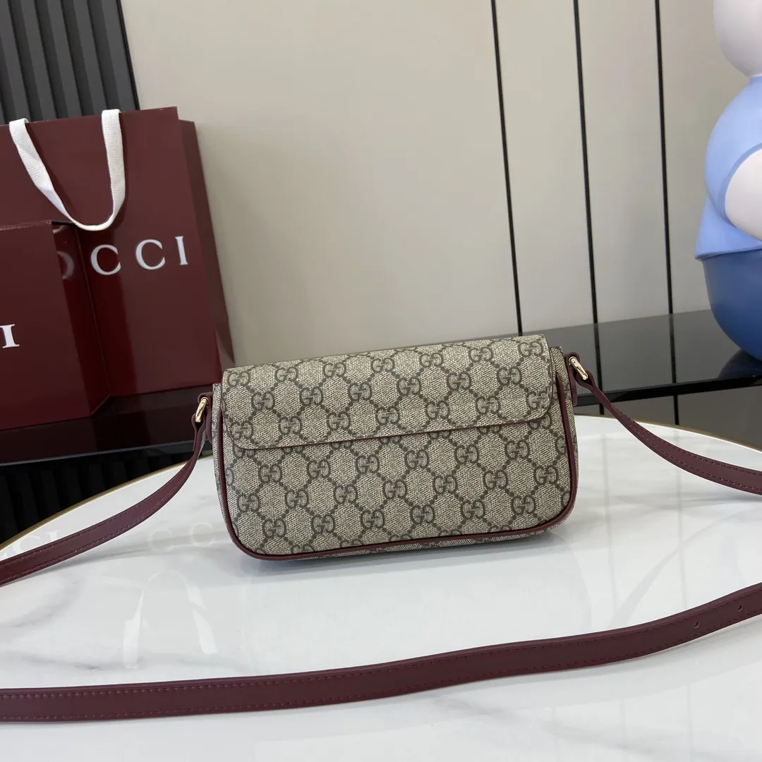 Gucci 猫柄ミニショルダーバッグ茶色 - 画像 (4)